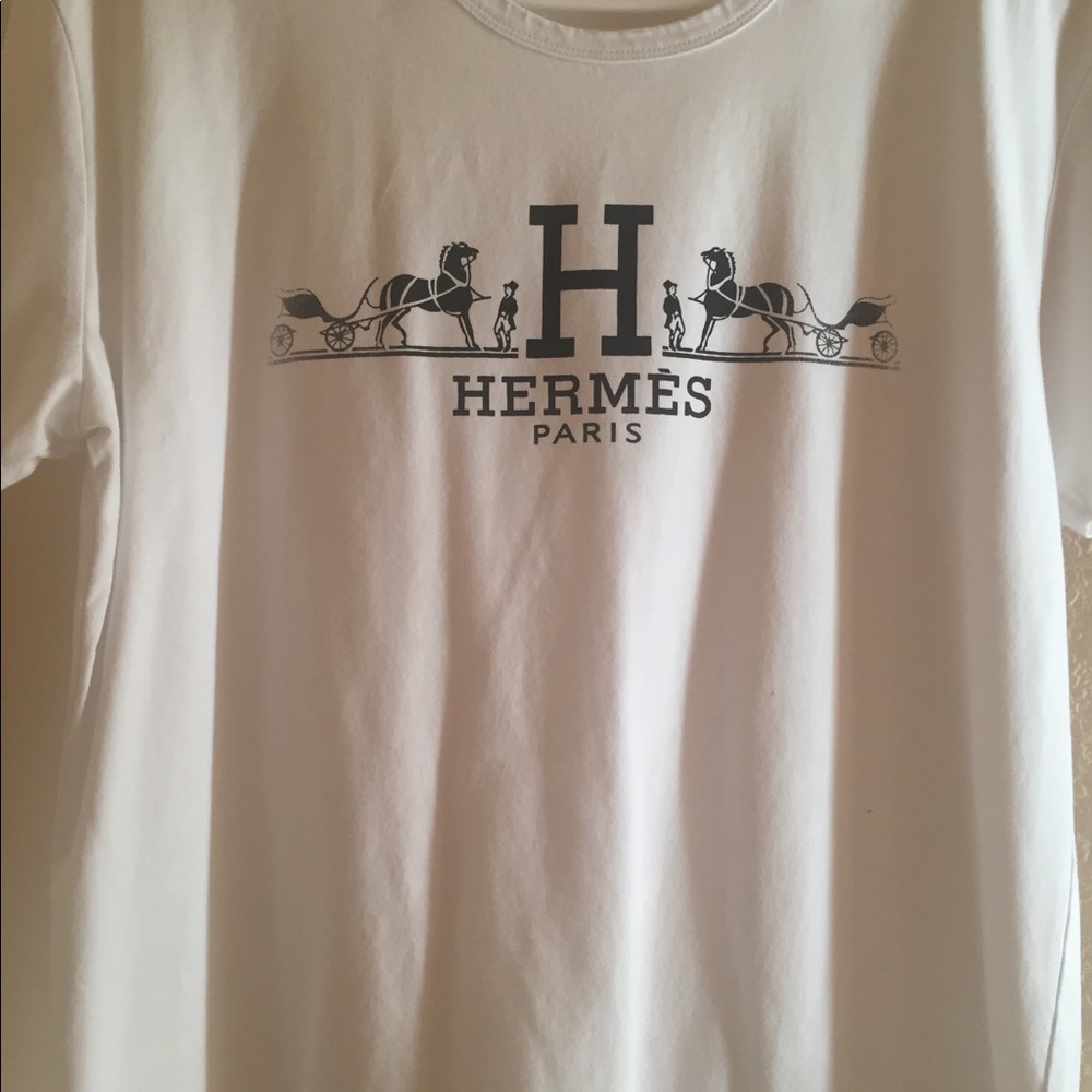 Hermes white t shirt L